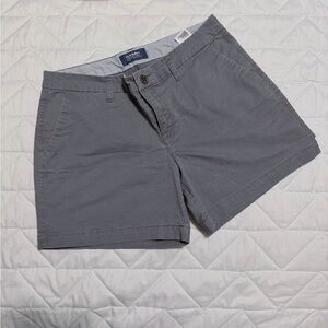 Old Navy Women’s Slate Gray Flat Front Chino Shorts